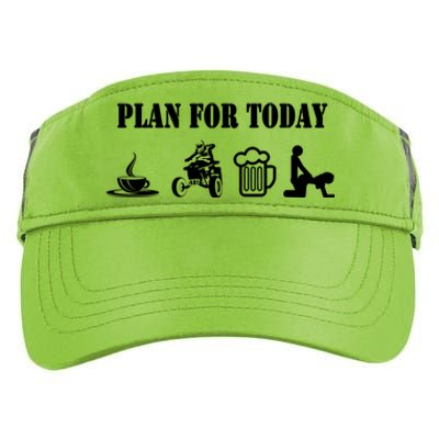 Plan For Day Cheeky Atv Quad Rider Gift Adult Drive Performance Visor