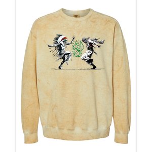 Palestine Freedom Dance Colorblast Crewneck Sweatshirt