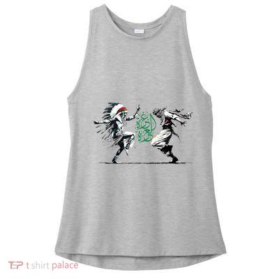 Palestine Freedom Dance Ladies PosiCharge Tri-Blend Wicking Tank