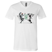 Palestine Freedom Dance V-Neck T-Shirt