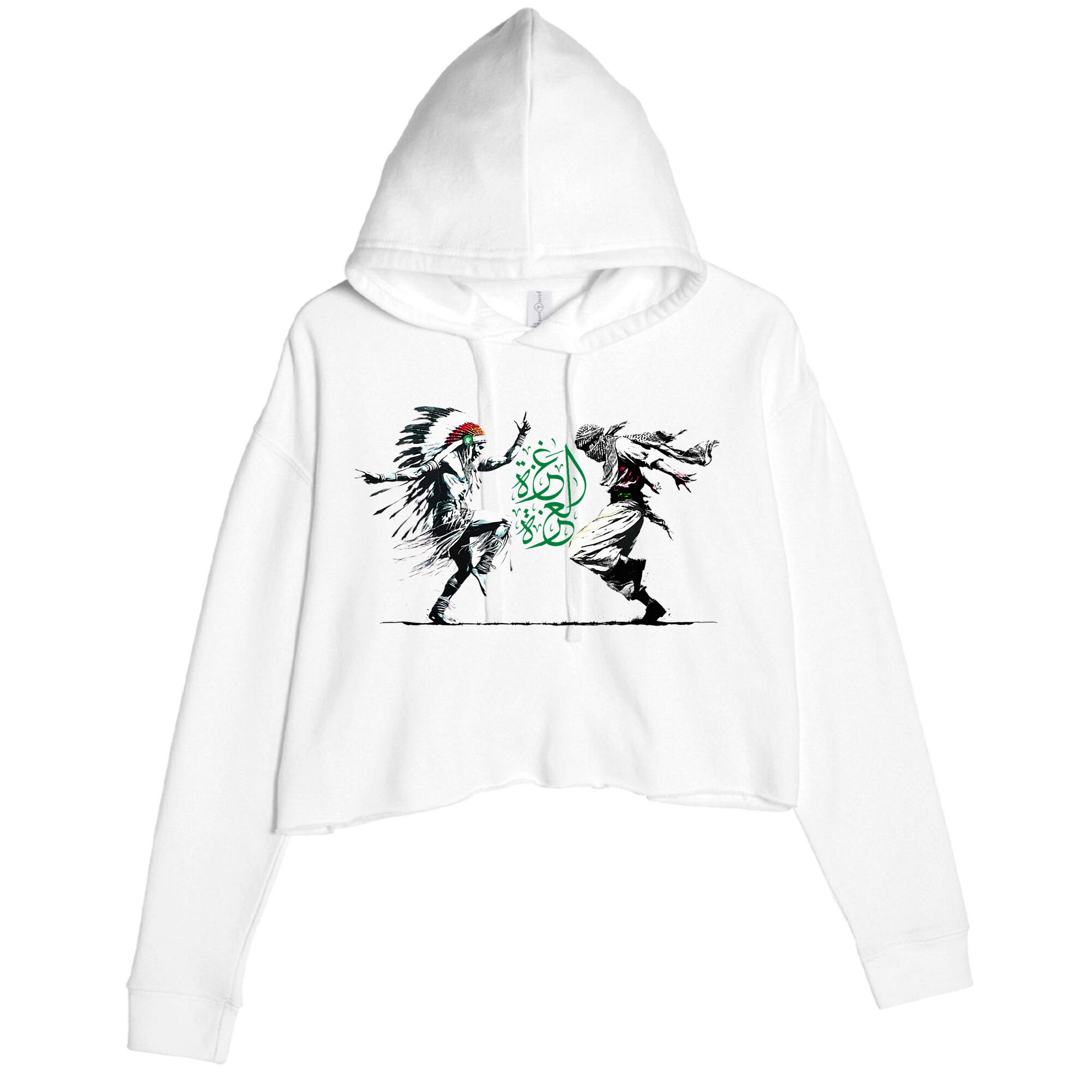 Palestine Freedom Dance Crop Fleece Hoodie