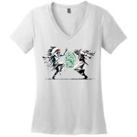 Palestine Freedom Dance Women's V-Neck T-Shirt