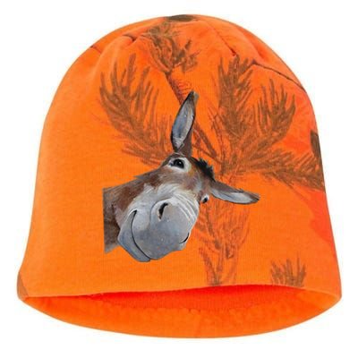 Peachbruh Funny Donkey Art Donkey Head Smile Eagerlys Gift Kati - Camo Knit Beanie