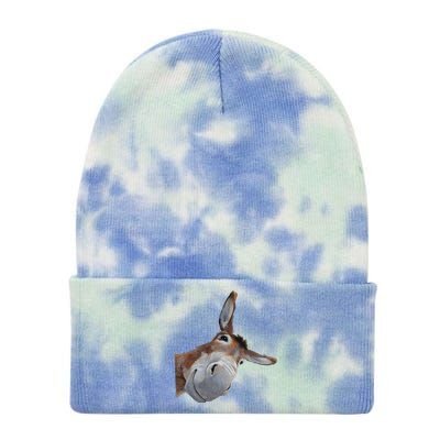 Peachbruh Funny Donkey Art Donkey Head Smile Eagerlys Gift Tie Dye 12in Knit Beanie