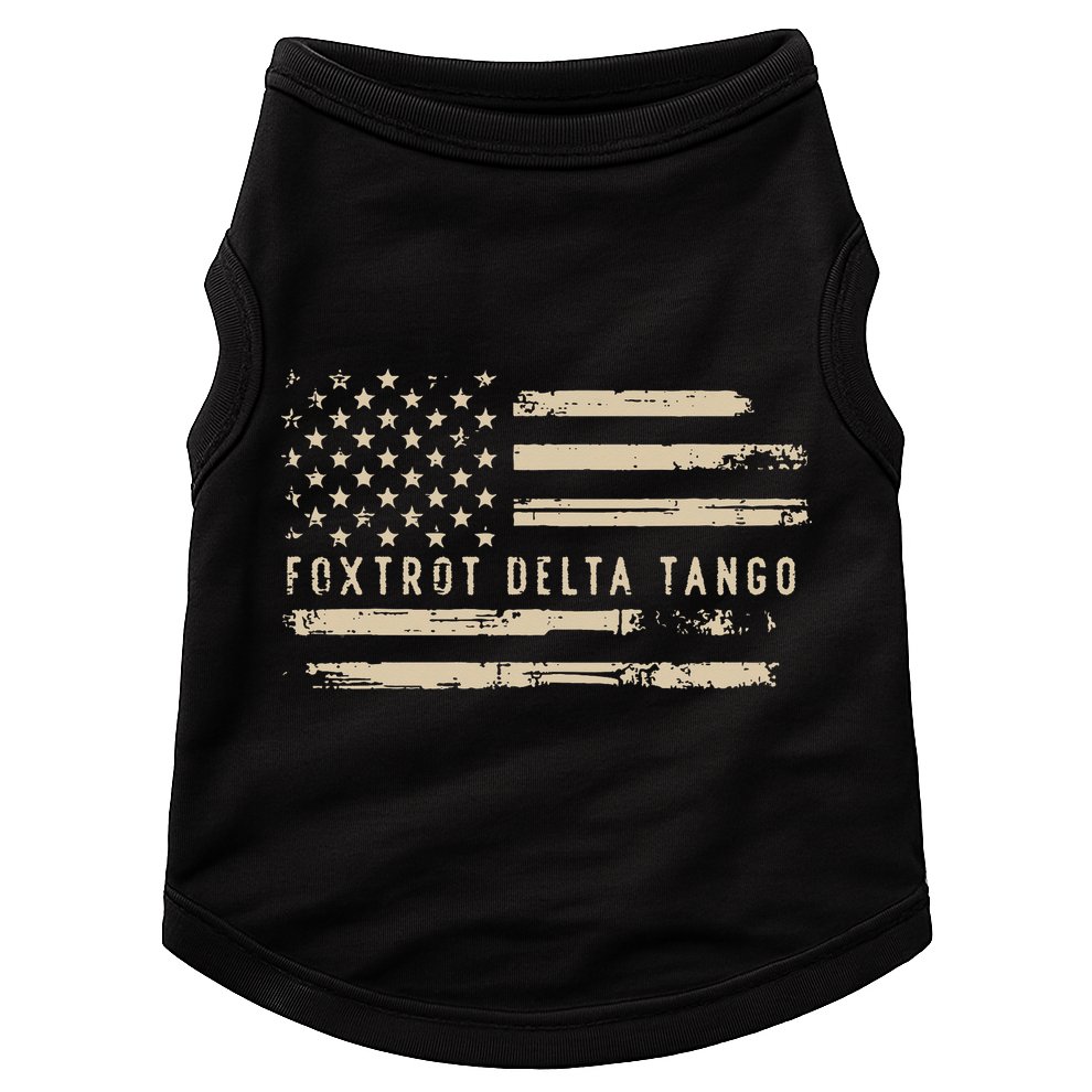 Protest Foxtrot Delta Tango US Flag Resist Women Doggie Tank