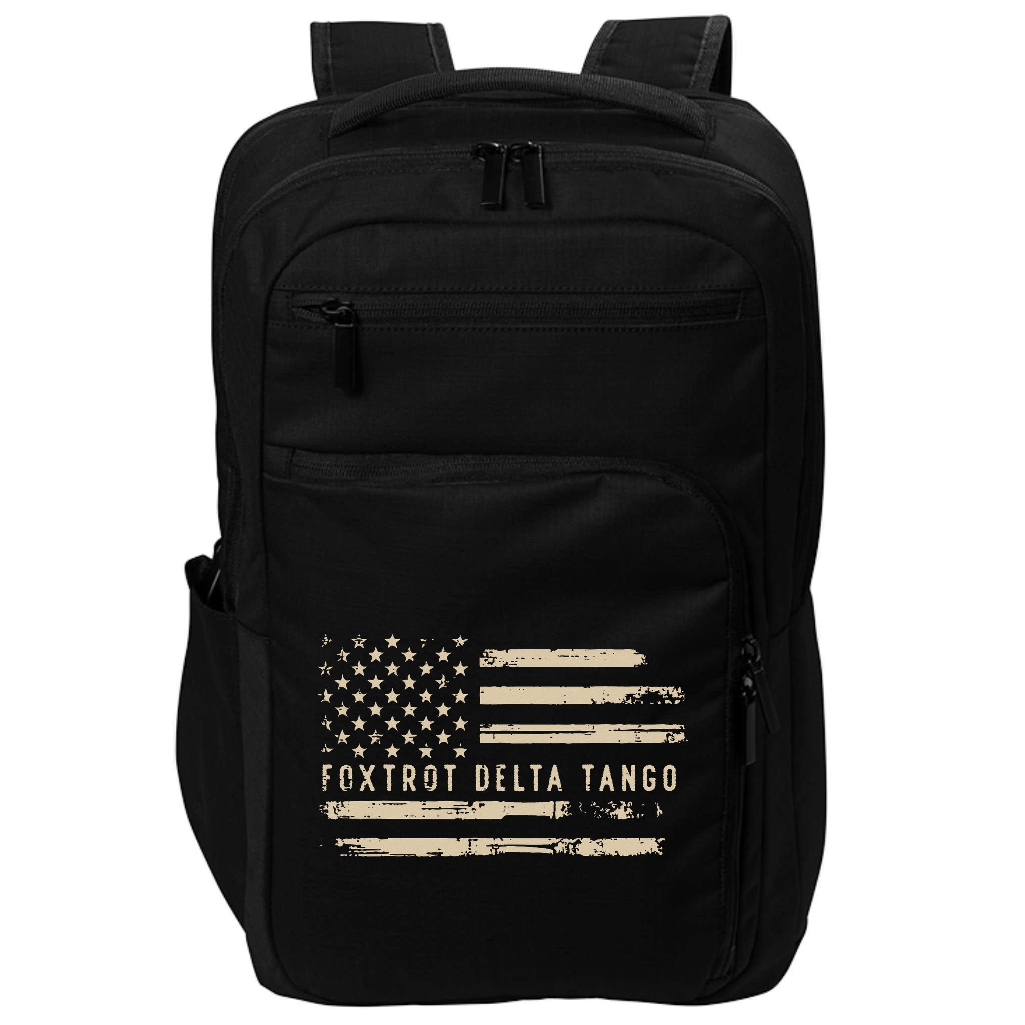 Protest Foxtrot Delta Tango US Flag Resist Women Impact Tech Backpack