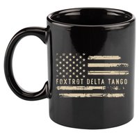 Protest Foxtrot Delta Tango US Flag Resist Women 11oz C Handle Ceramic Mug