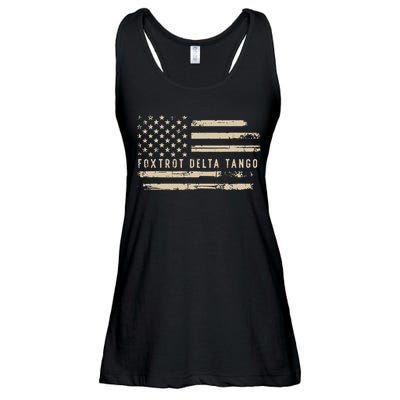 Protest Foxtrot Delta Tango US Flag Resist Women Ladies Essential Flowy Tank