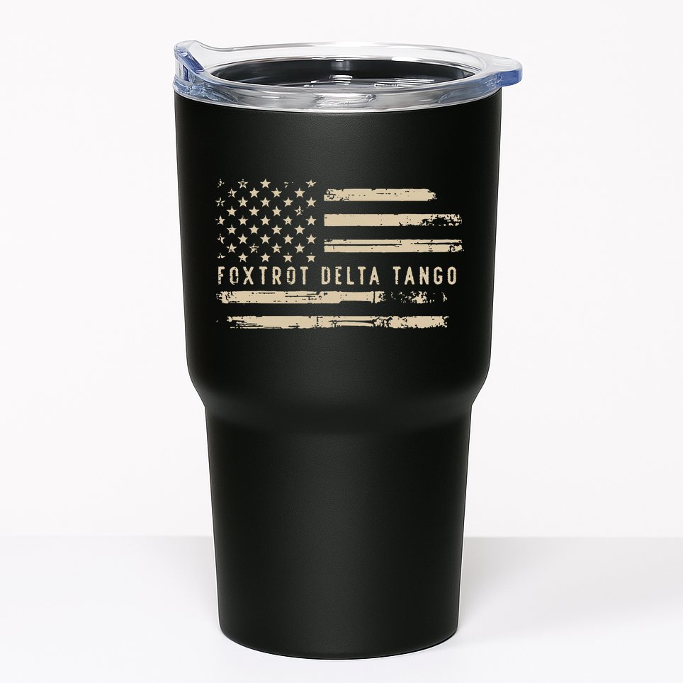 Protest Foxtrot Delta Tango US Flag Resist Women Tumbler