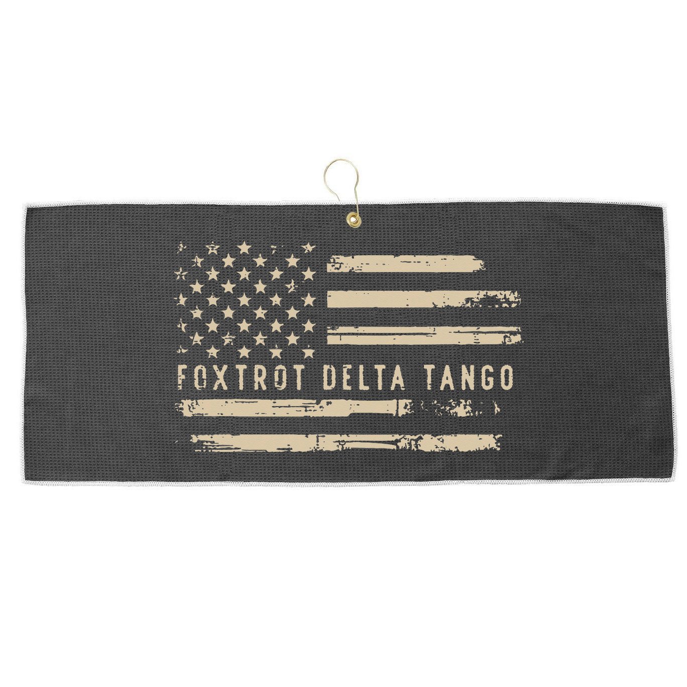 Protest Foxtrot Delta Tango US Flag Resist Women Large Microfiber Waffle Golf Towel