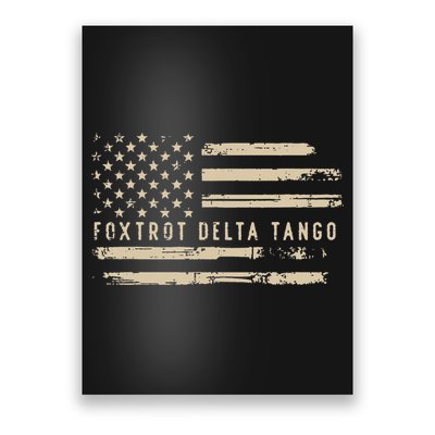 Protest Foxtrot Delta Tango US Flag Resist Women Poster