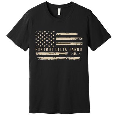 Protest Foxtrot Delta Tango US Flag Resist Women Premium T-Shirt