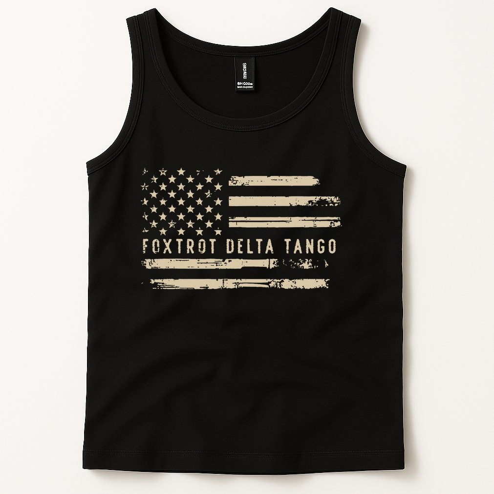 Protest Foxtrot Delta Tango US Flag Resist Women Tank Top