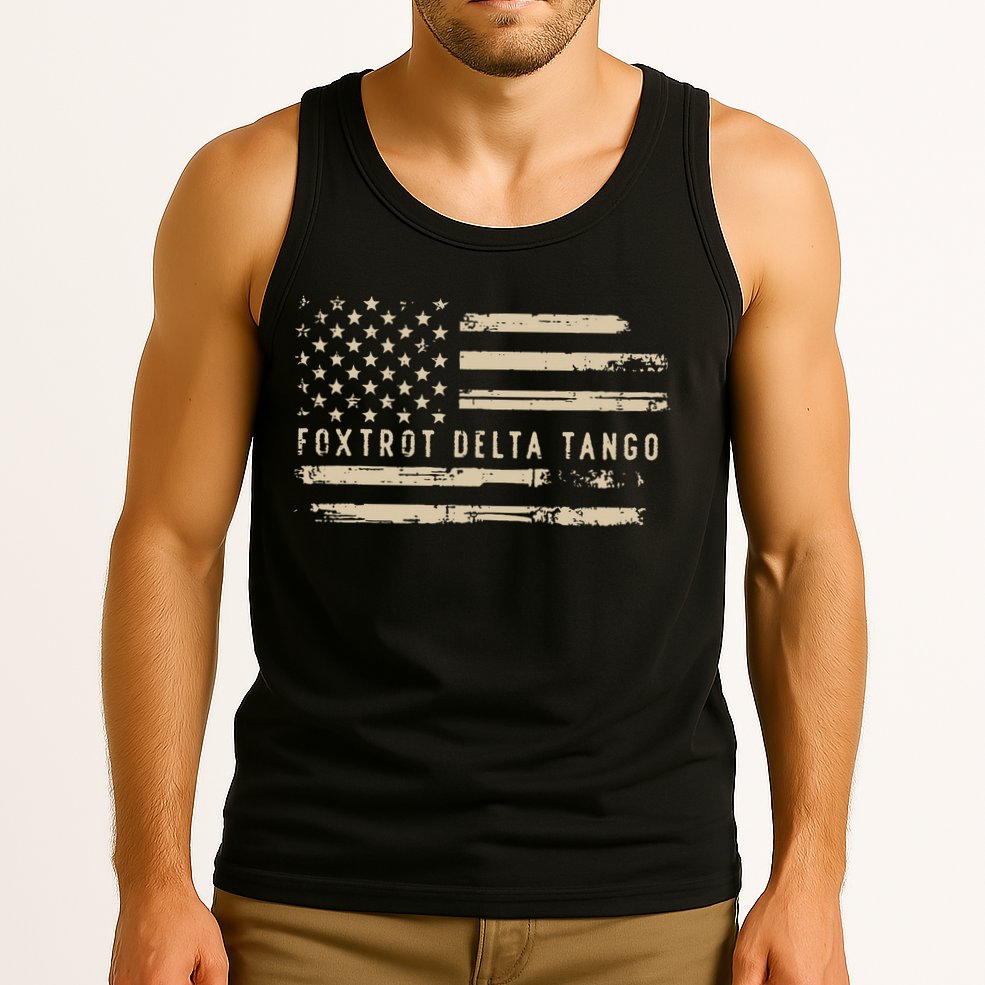 Protest Foxtrot Delta Tango US Flag Resist Women Tank Top