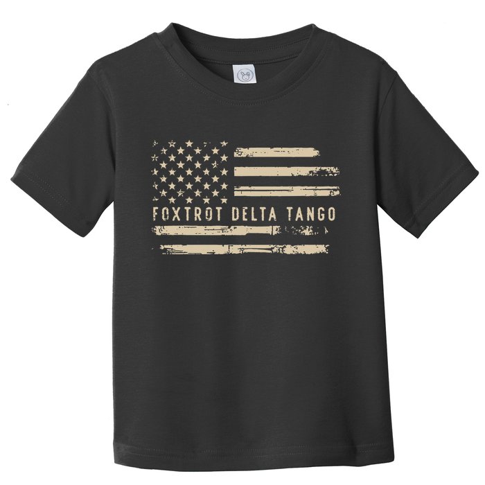Protest Foxtrot Delta Tango US Flag Resist Women Toddler T-Shirt