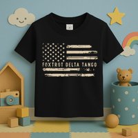 Protest Foxtrot Delta Tango US Flag Resist Women Toddler T-Shirt