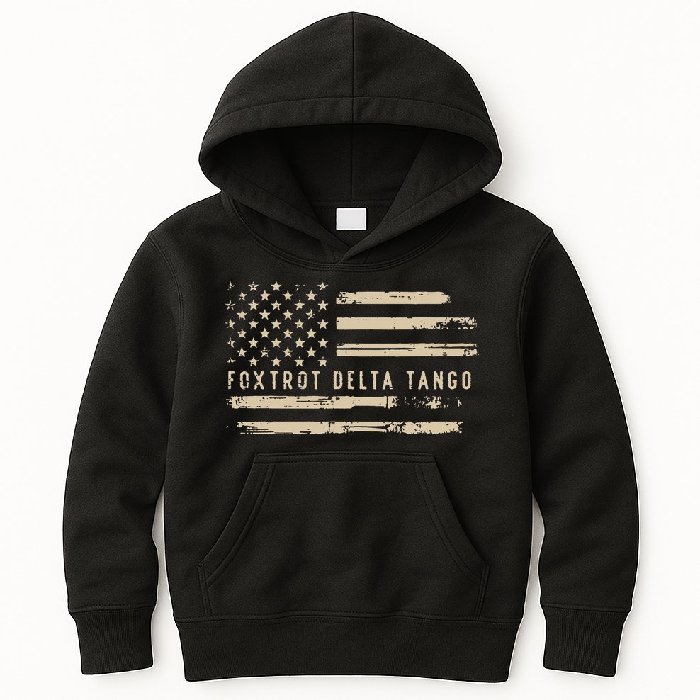 Protest Foxtrot Delta Tango US Flag Resist Women Kids Hoodie