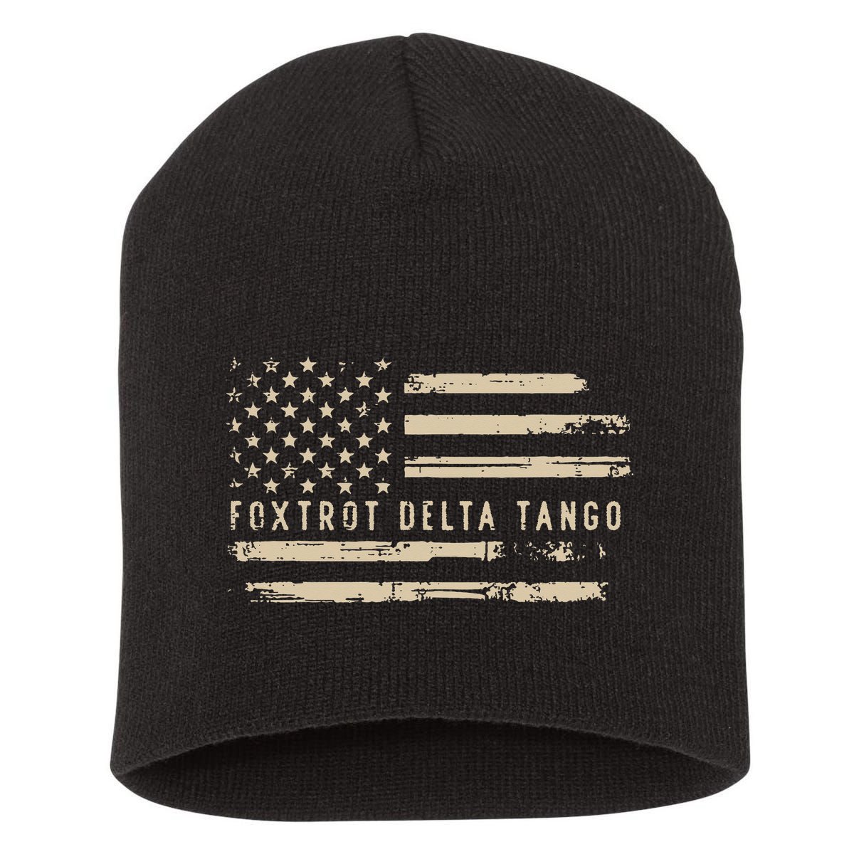 Protest Foxtrot Delta Tango US Flag Resist Women Short Acrylic Beanie