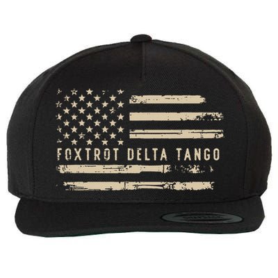 Protest Foxtrot Delta Tango US Flag Resist Women Wool Snapback Cap