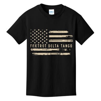 Protest Foxtrot Delta Tango US Flag Resist Women Kids T-Shirt