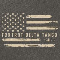 Protest Foxtrot Delta Tango US Flag Resist Women Cotton Canvas Backpack
