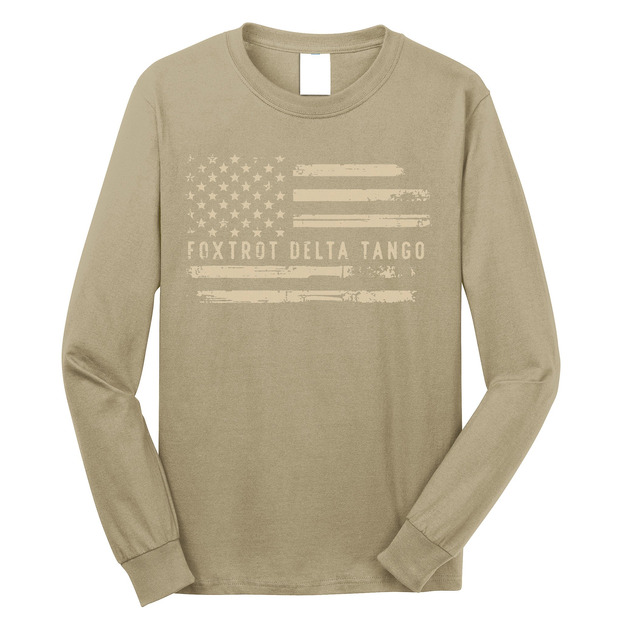 Protest Foxtrot Delta Tango US Flag Resist Women Long Sleeve Shirt