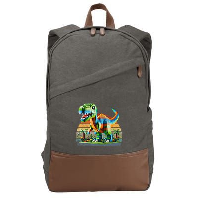 Play! Featuring Dinosaurs Bricks New Cotton Canvas Backpack