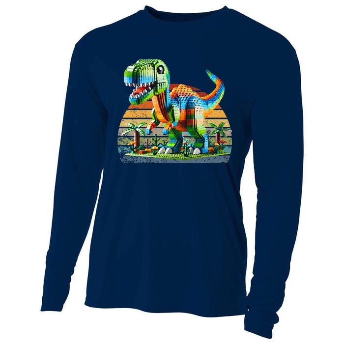 Play! Featuring Dinosaurs Bricks New Cooling Performance Long Sleeve Crew