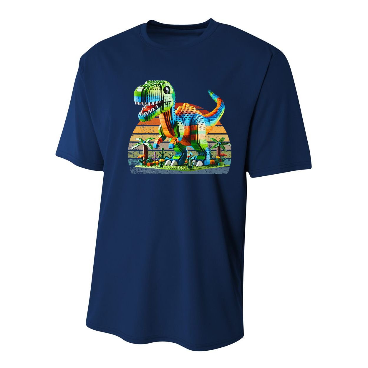 Play! Featuring Dinosaurs Bricks New Youth Performance Sprint T-Shirt