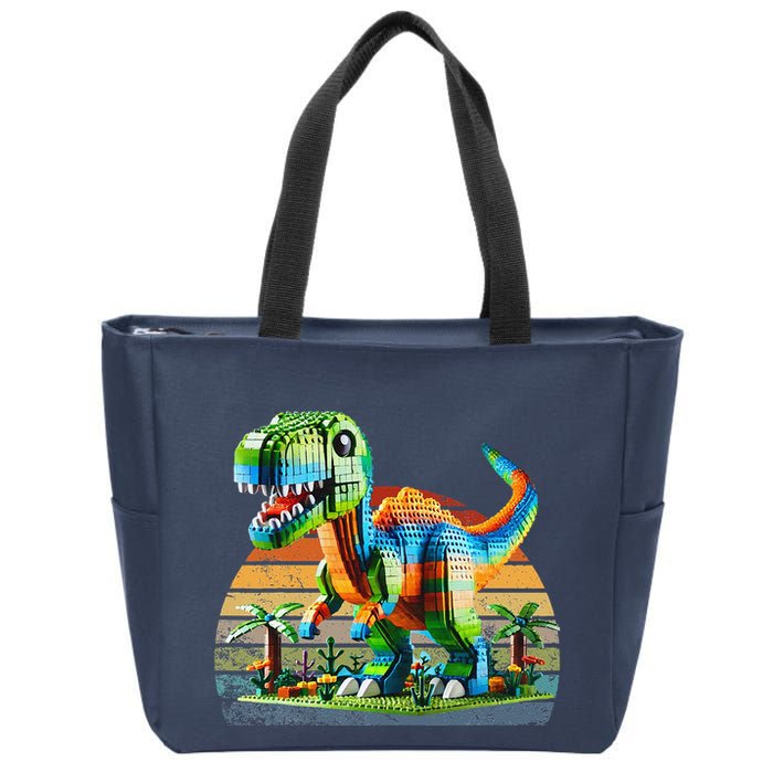 Play! Featuring Dinosaurs Bricks New Zip Tote Bag