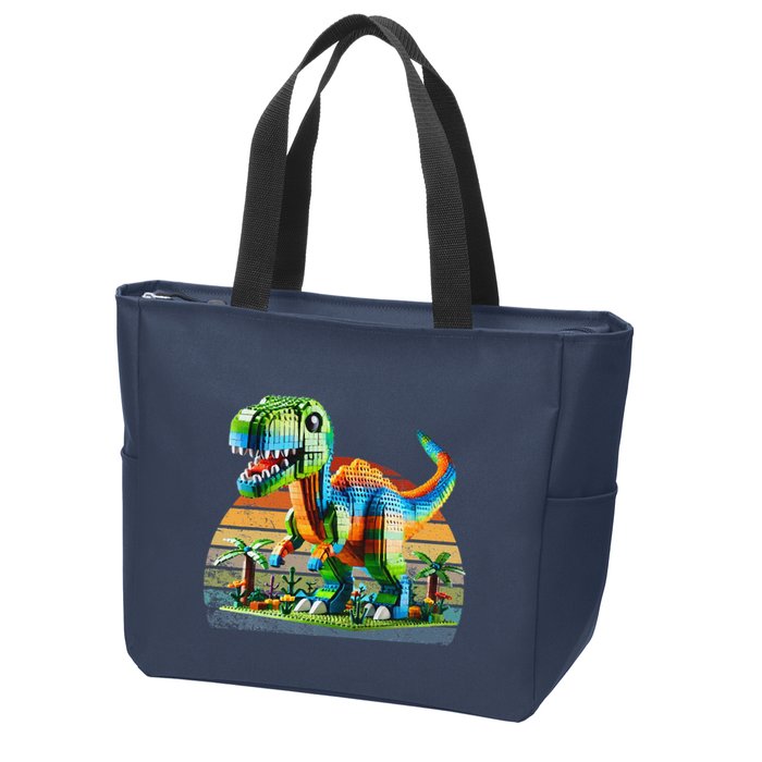 Play! Featuring Dinosaurs Bricks New Zip Tote Bag