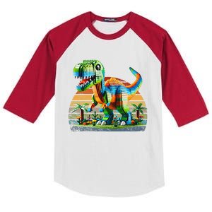 Play! Featuring Dinosaurs Bricks New Kids Colorblock Raglan Jersey