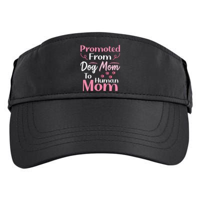 Promoted From Dog Mom To Human Mom MotherS Day Adult Drive Performance Visor