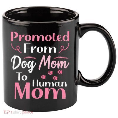 Promoted From Dog Mom To Human Mom MotherS Day 11oz C Handle Ceramic Mug