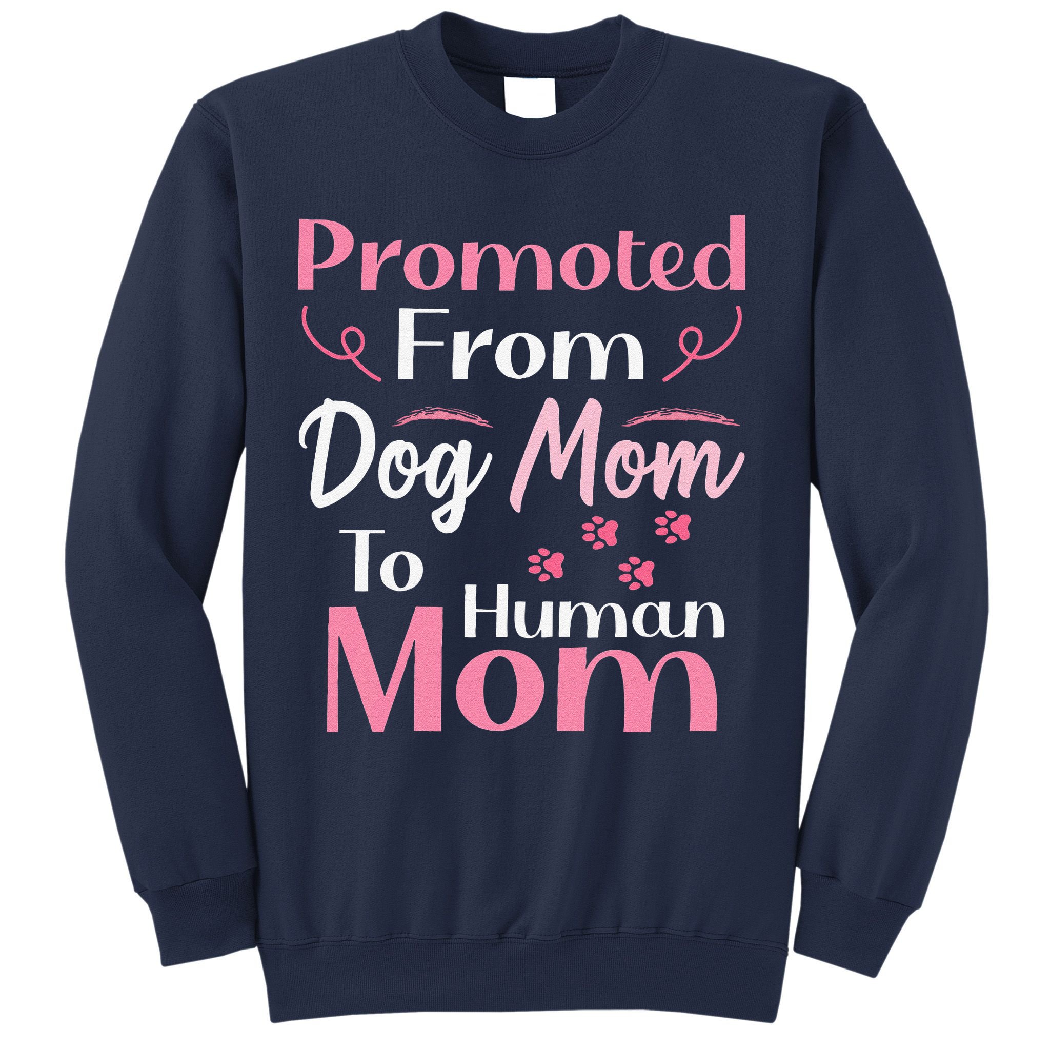 Promoted From Dog Mom To Human Mom MotherS Day Sweatshirt