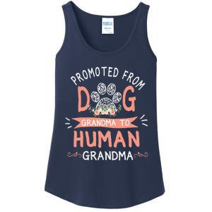 Promoted From Dog Grandma To Human Grandma Mothers Day Ladies Essential Tank