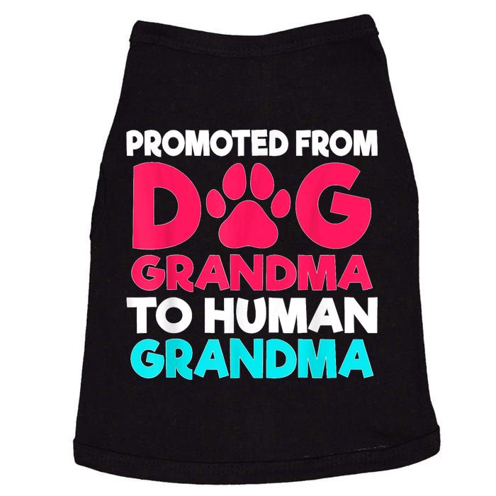 Promoted From Dog Grandma To Human Grandma Family Mother Doggie Tank