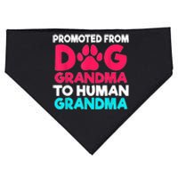 Promoted From Dog Grandma To Human Grandma Family Mother USA-Made Doggie Bandana