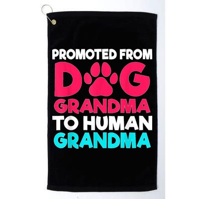 Promoted From Dog Grandma To Human Grandma Family Mother Golf Towel