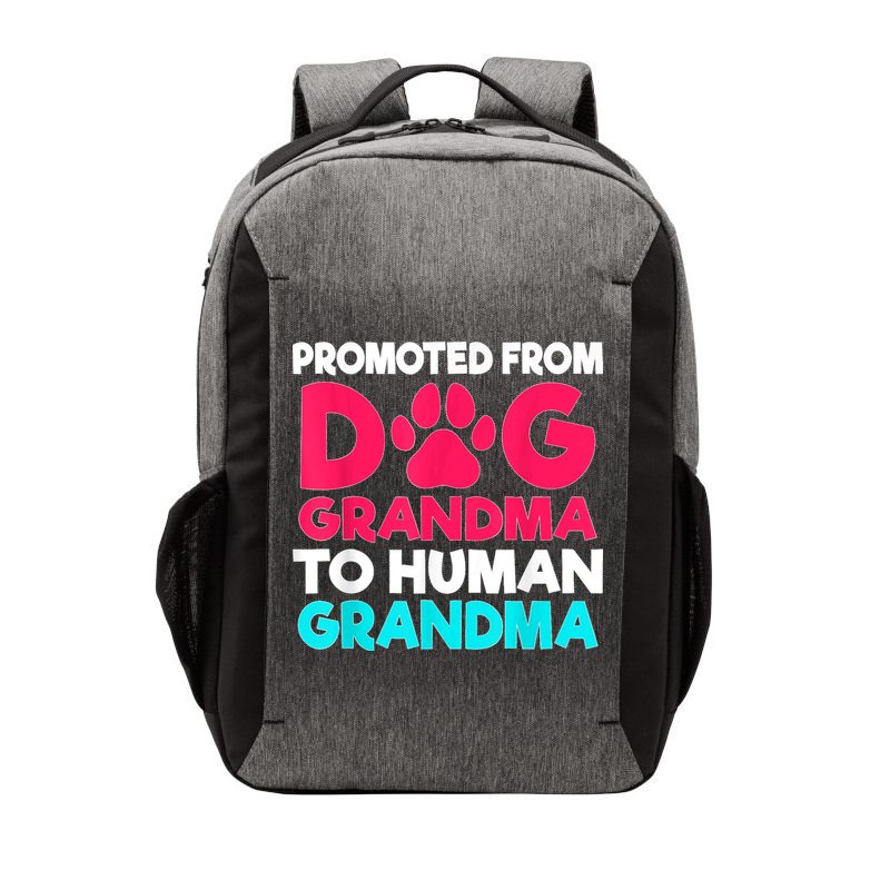 Promoted From Dog Grandma To Human Grandma Family Mother Vector Backpack