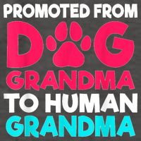 Promoted From Dog Grandma To Human Grandma Family Mother Vector Backpack