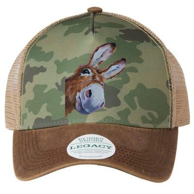 Peachbruh Funny Donkey Art Donkey Head Smile Eagerly Donkey Legacy Tie Dye Trucker Hat
