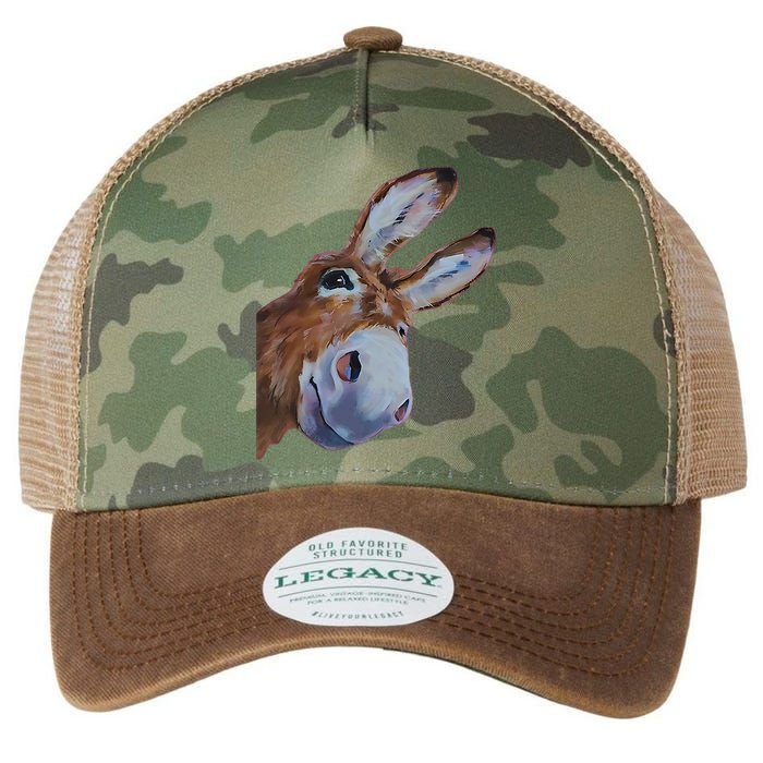 Peachbruh Funny Donkey Art Donkey Head Smile Eagerly Donkey Legacy Tie Dye Trucker Hat