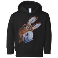 Peachbruh Funny Donkey Art Donkey Head Smile Eagerly Donkey Toddler Hoodie