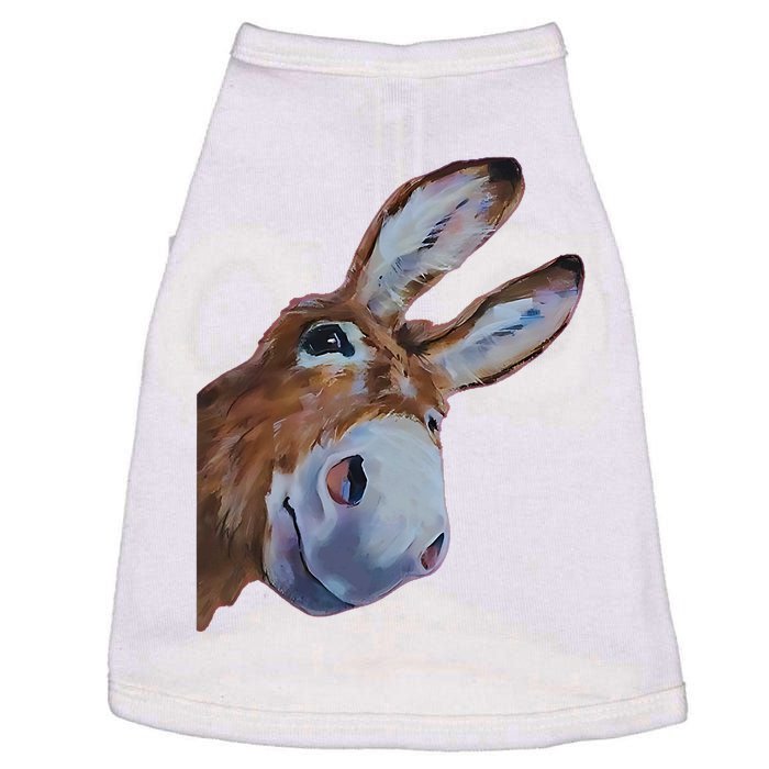 Peachbruh Funny Donkey Art Donkey Head Smile Eagerly Donkey Doggie Tank