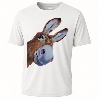 Peachbruh Funny Donkey Art Donkey Head Smile Eagerly Donkey Performance Shirt