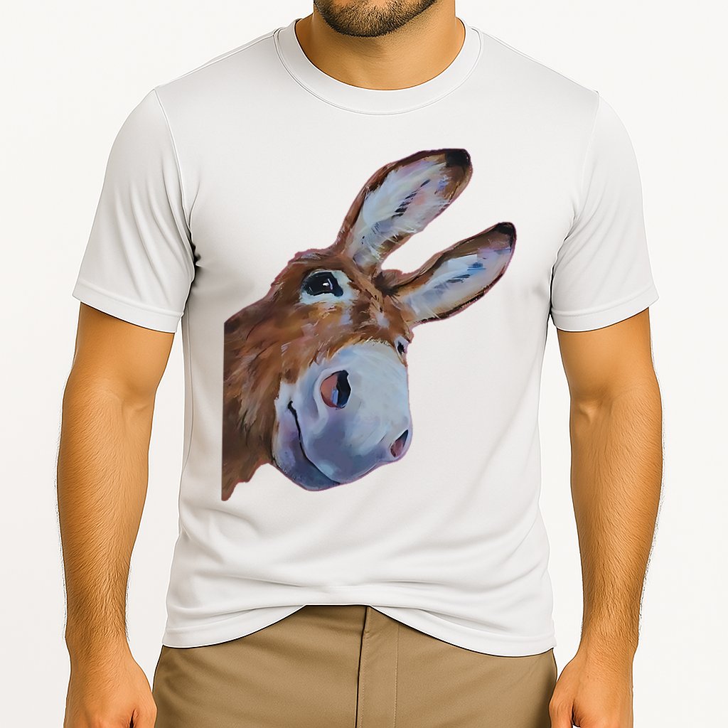 Peachbruh Funny Donkey Art Donkey Head Smile Eagerly Donkey Performance Shirt