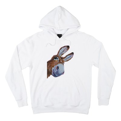 Peachbruh Funny Donkey Art Donkey Head Smile Eagerly Donkey Hoodie