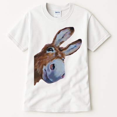Peachbruh Funny Donkey Art Donkey Head Smile Eagerly Donkey Tall T-Shirt