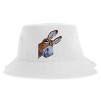 Peachbruh Funny Donkey Art Donkey Head Smile Eagerly Donkey Sustainable Bucket Hat